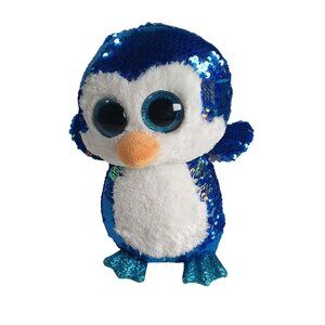 Payton The Penguin TY Flippables 10 Inch Tall 2018 Plush Sequin Toy Gift Beanie